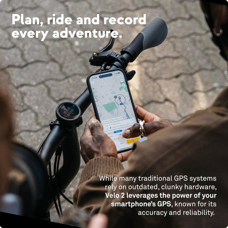 Beeline Bike GPS Computer - Velo 2 | Wireless Global Navigation Map | Weatherproof & 11+ Hours Battery Life | USB Charging | Sat Nav for Cycling with a Strap Mount Included | Glove Friendly - Image 4